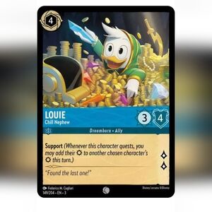 Louie 🔥 Duck Tales 🔥 Disney Lorcana Trading Card TCG 💎 FOIL